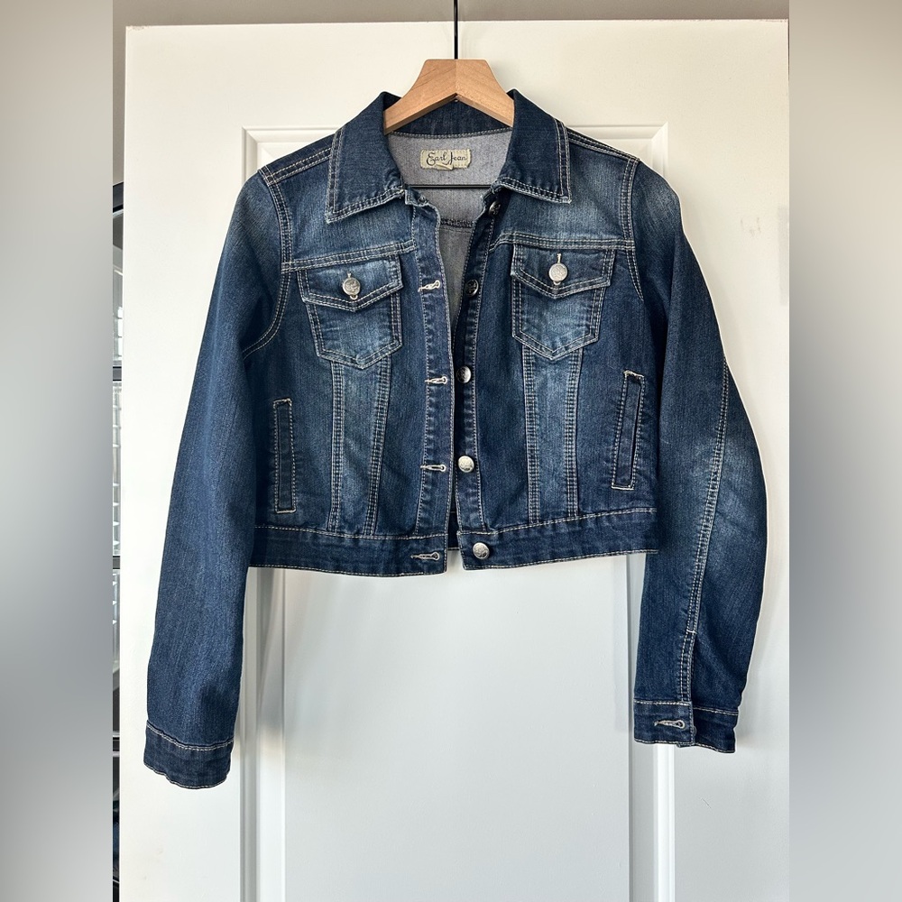 Earl Jeans Blue Denim Jacket with Contrast Stitching